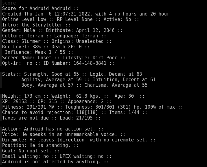 Alter Epoch's screen reader friendly score output.