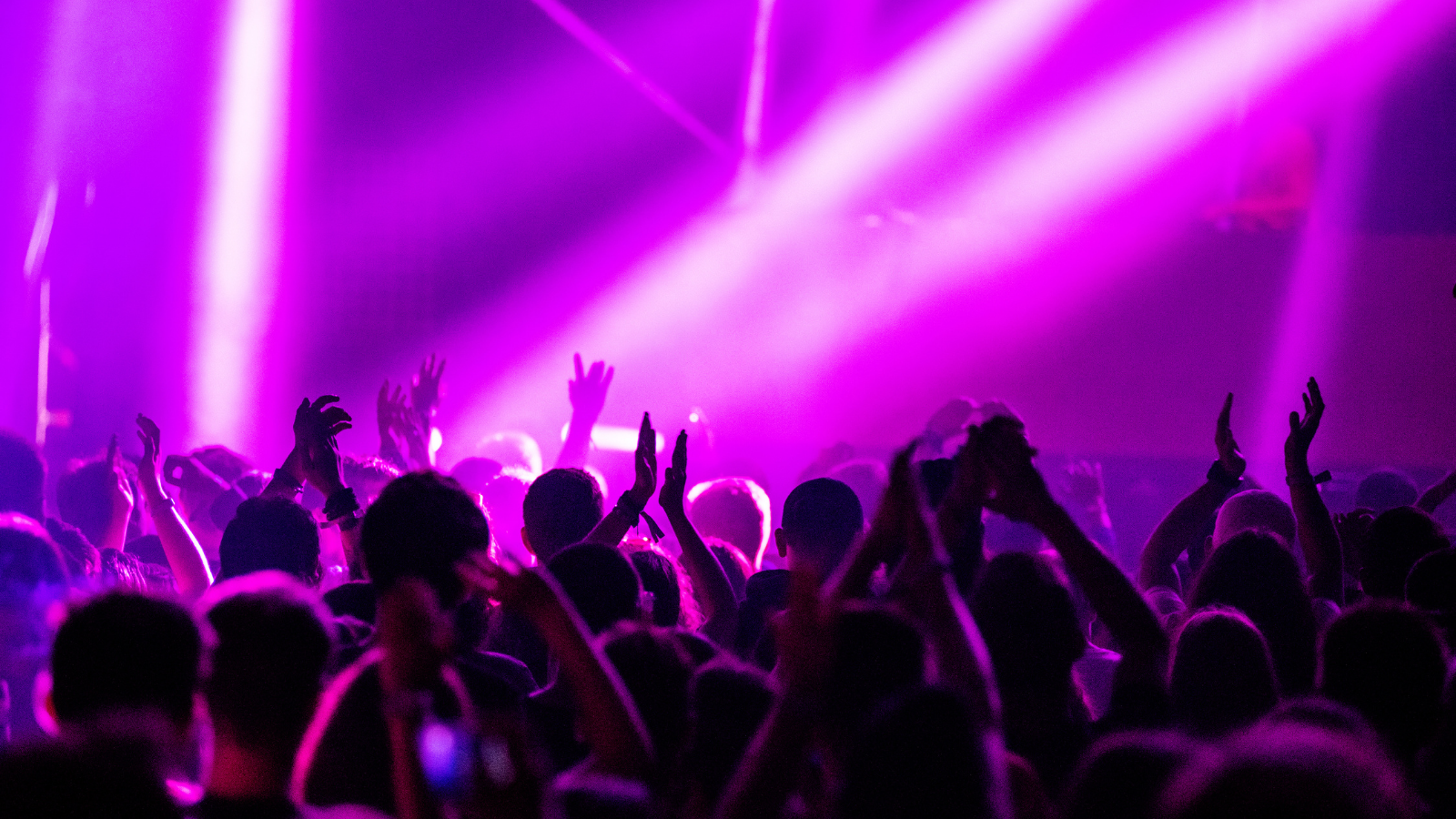 Crowded dance floor.