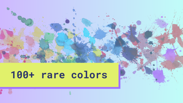 100+ Rare colors to intrigue and inspire