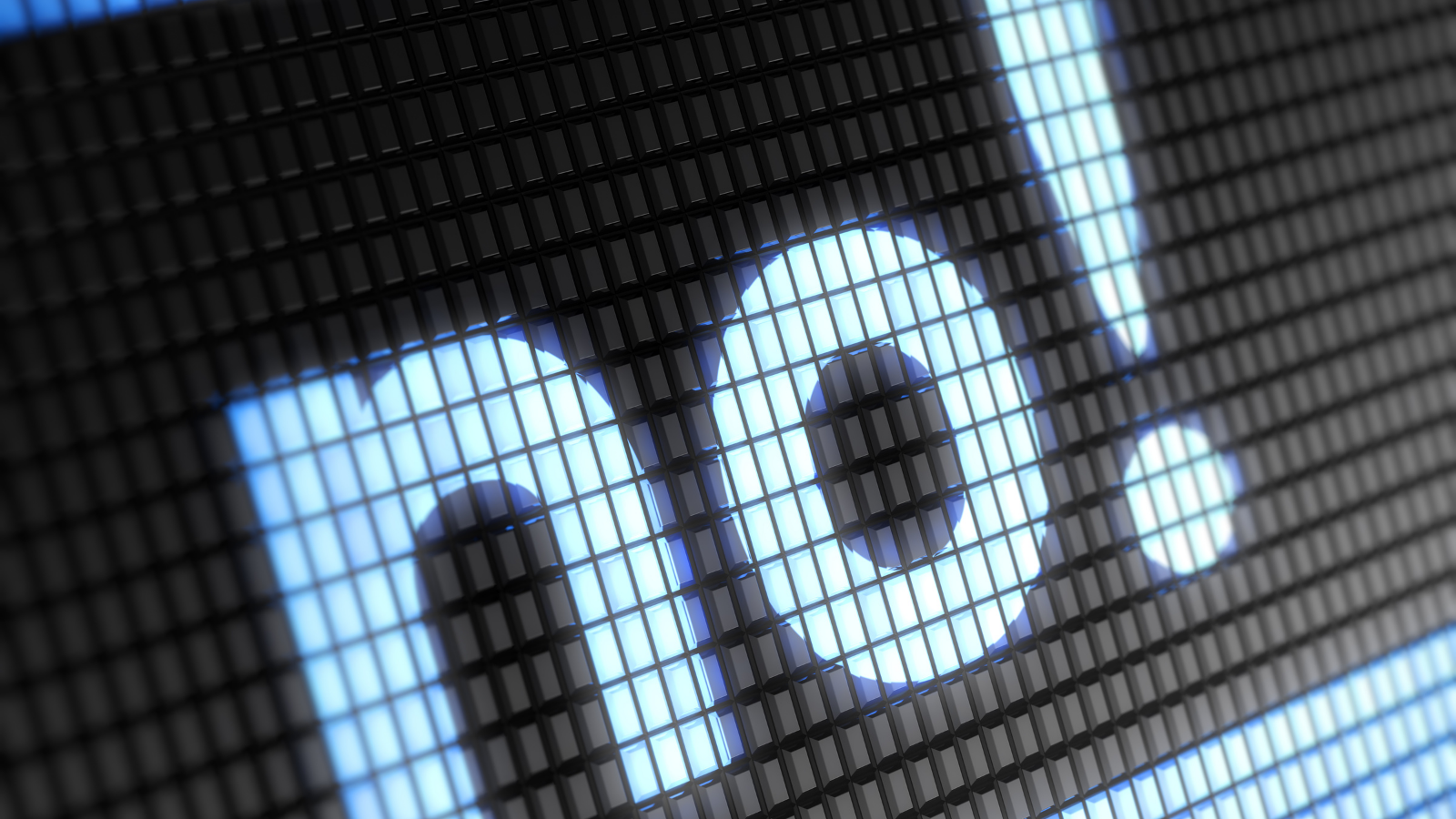 The word NO! spelled out on a monitor.