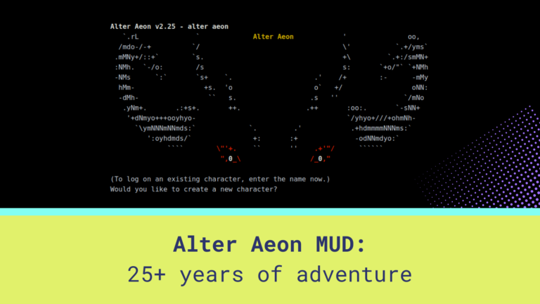 Alter Aeon MUD: 25+ years of adventure