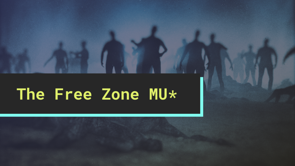 Zombie silhouettes in the fog.