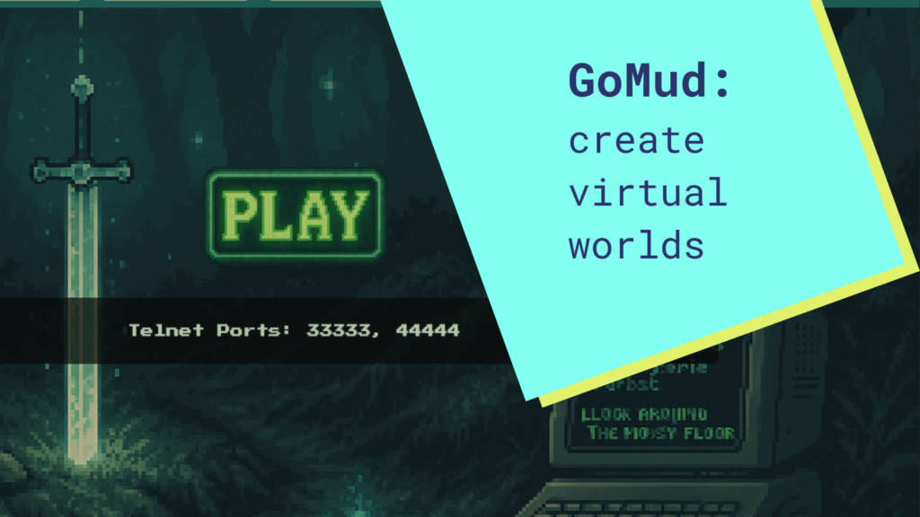 GoMud demo page with PLAY button.