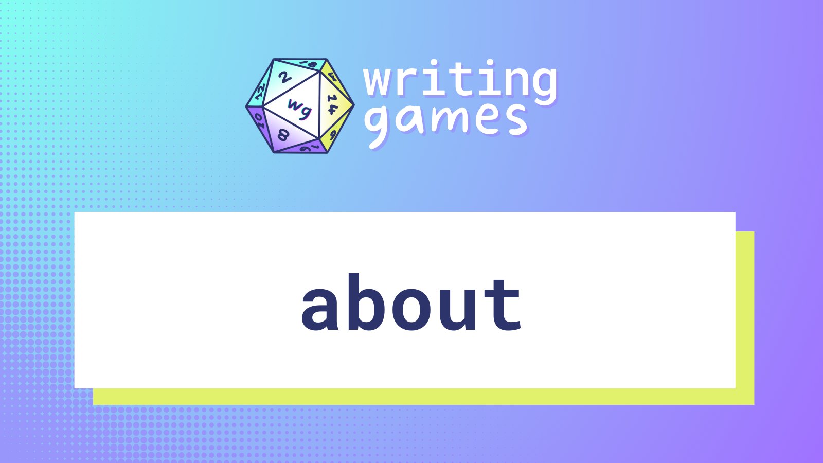 About Writing Games